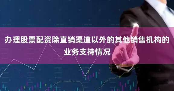 办理股票配资除直销渠道以外的其他销售机构的业务支持情况
