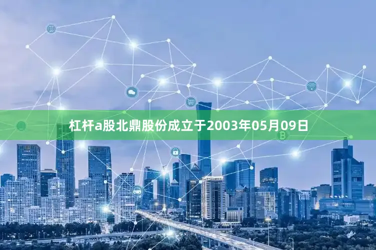 杠杆a股北鼎股份成立于2003年05月09日