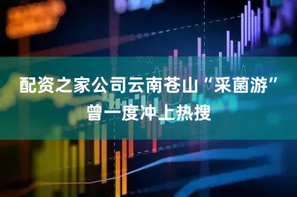 配资之家公司云南苍山“采菌游”曾一度冲上热搜